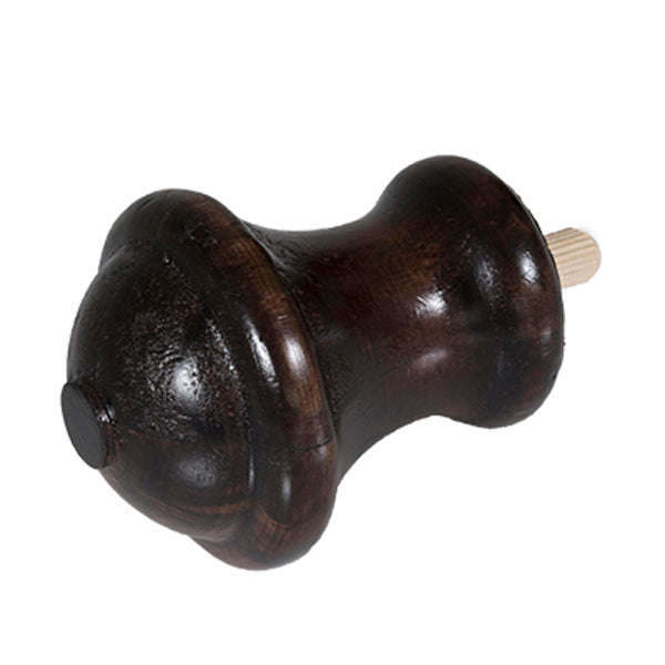 34mm Finials for Wooden Rods - Mahogany / Protea