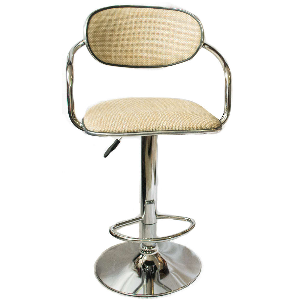 Bar Stool - Bamboo Round Arm - Beige
