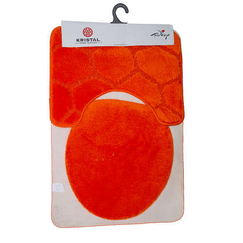 Bathroom mat - Small Set - 3 Pc Set - Orange