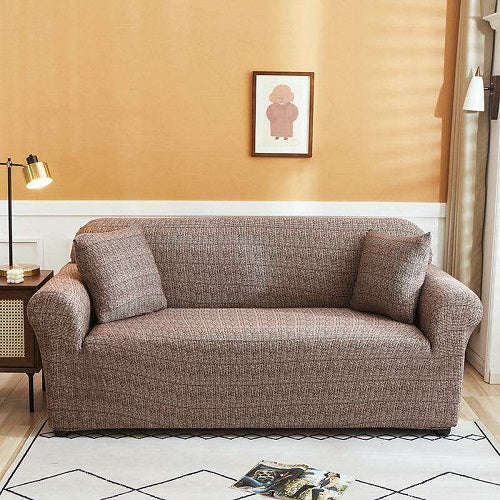 Sofa Covers - Printed - 6pc Set 321 - Brown Emboss