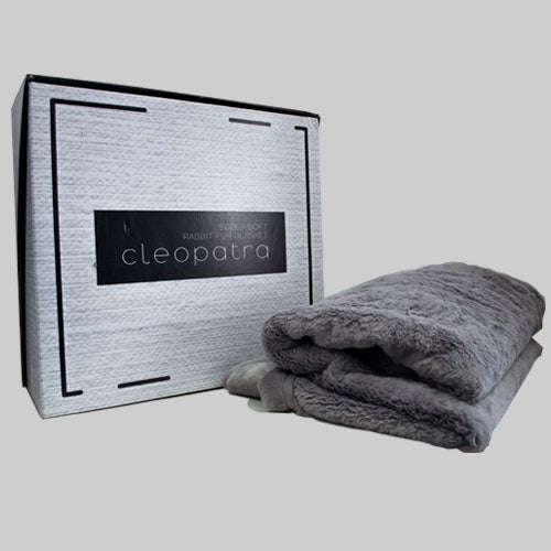 Blankets - Cleopatra Faux Fur King - Grey