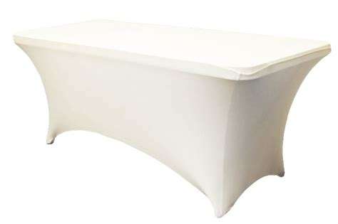 Stretch Table Cloth - Rectangular Bon Bon Fabric - Cream
