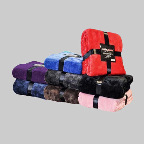 Microfiber Fleece Blankets - Charcoal