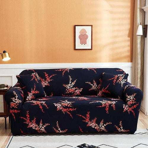 Sofa Covers - Printed - 6pc Set 321 - Navy 8