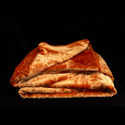 Blankets - Diamond/Gold Mink - Queen Size - Grey