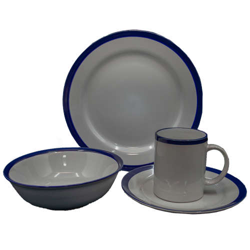 Dinner Sets  - 16pc Blue Stripe