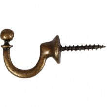 Tieback Hooks - Metal - Antique Brass / Dual Pack
