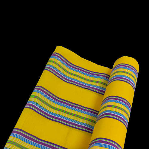 Printed Polycotton - Venda Stripe - Per meter / Yellow