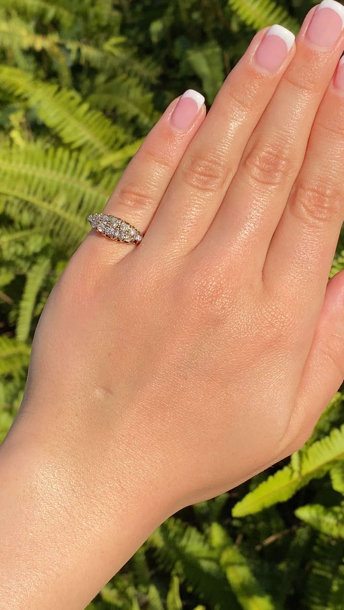 18K gold Victorian diamond ring.