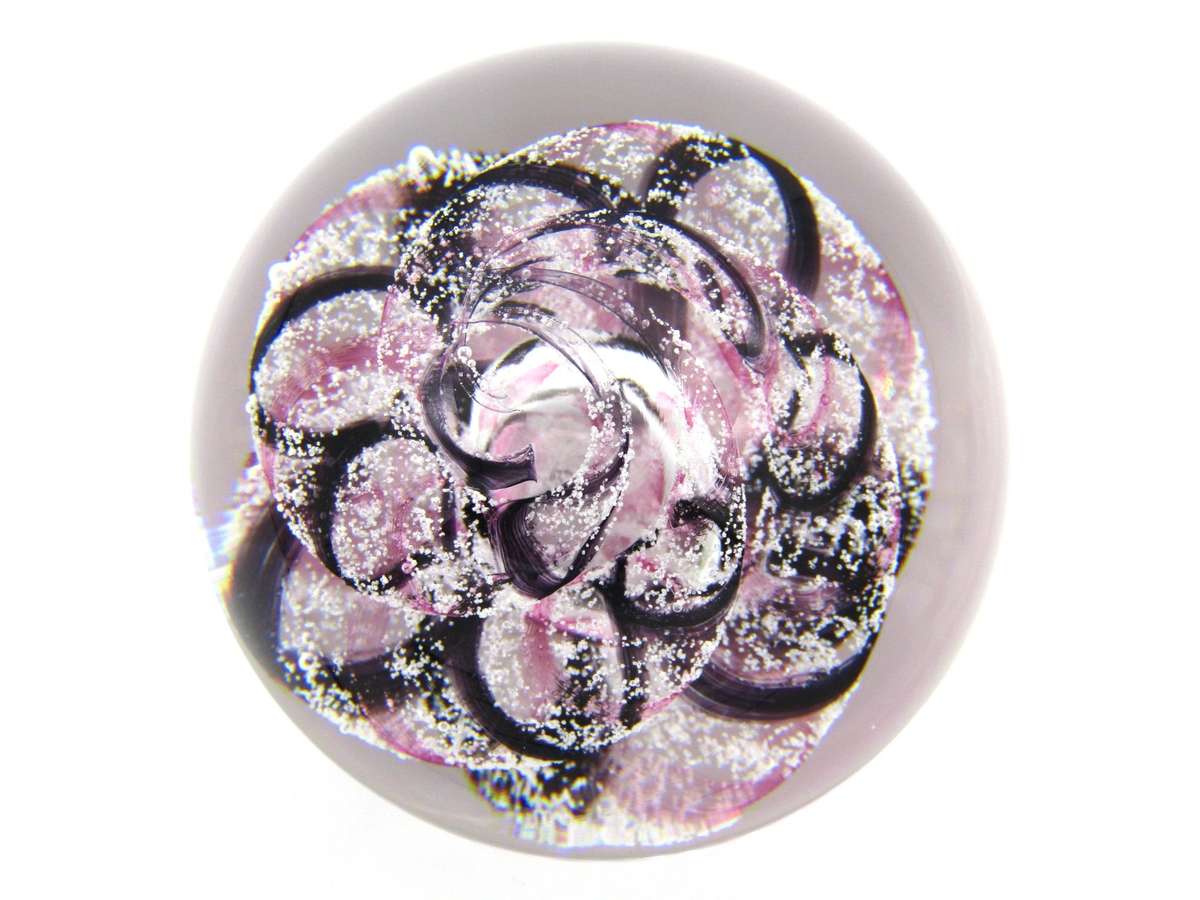 Selkirk 'Ribbons' Art Glass paperweight, 1997.