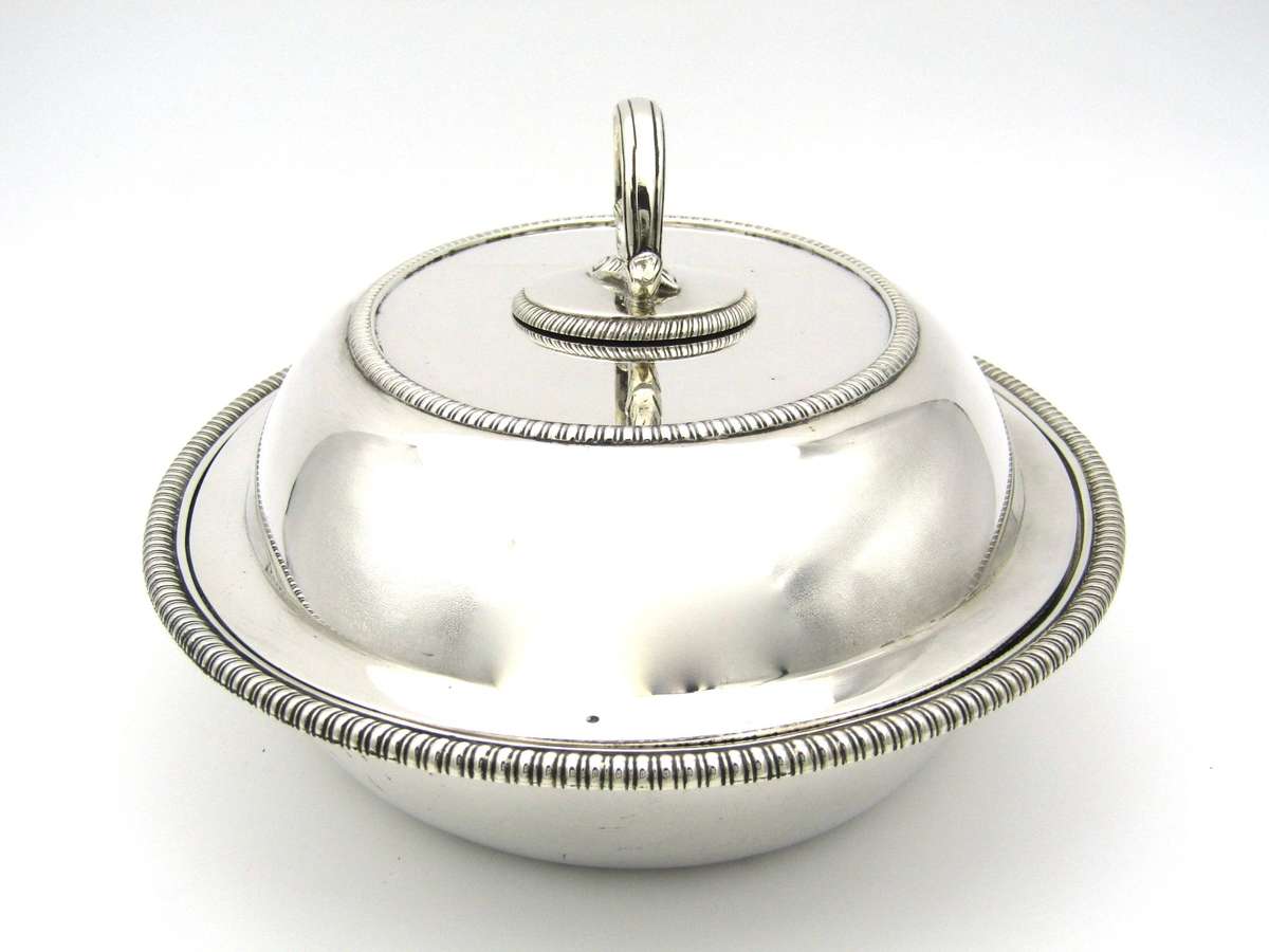 Silver entree dish by William Bateman, London, 1812.