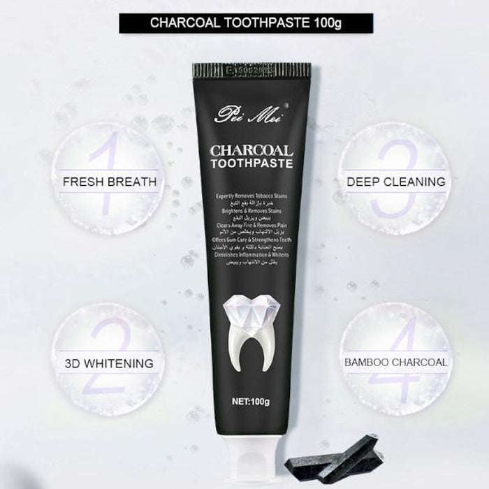 2-for-1 Teeth Whitening Charcoal Toothpaste