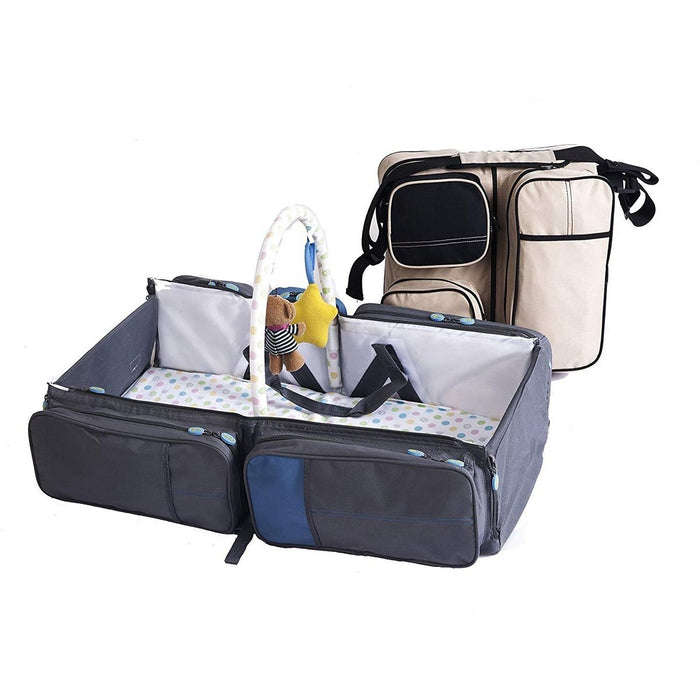 2-In-1 Baby Travel Bed And Bag - Maroon