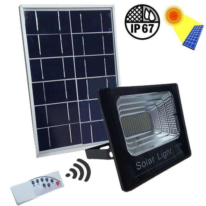 Remote Control LED Solar Outdoor Lights - 25W