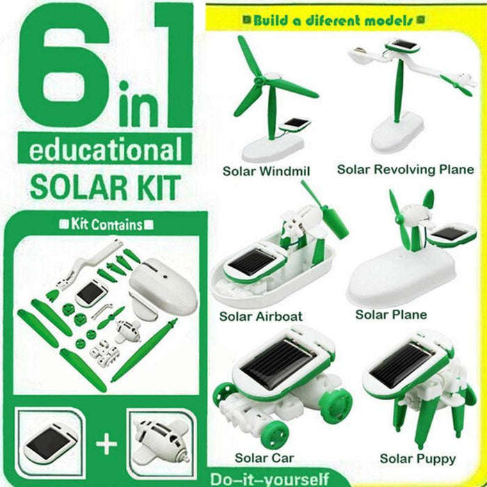 6-in-1 Educational Solar Toy DIY Kit