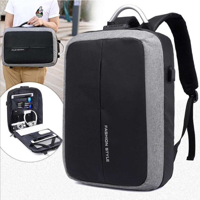 Anti-Theft Back Pack With Password Zipper Lock