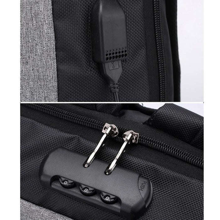 Anti-Theft Back Pack With Password Zipper Lock