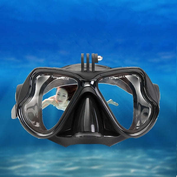 Snorkel Mask With Camera Mount - Black