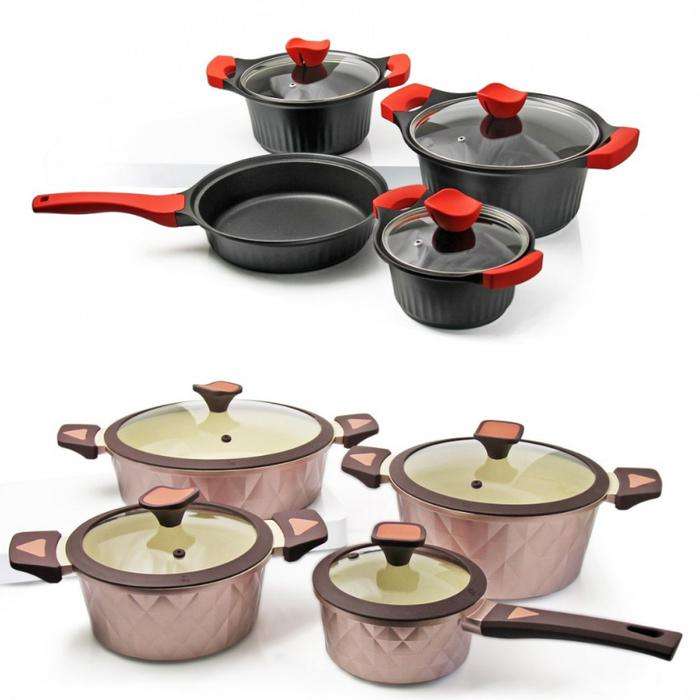 Bellissima Cookware Sets - Diamond 8 Piece Champagne