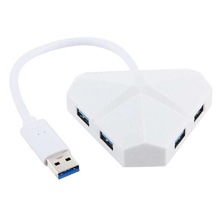 Breathing Light 4 Port 3.0 USB Hub - White