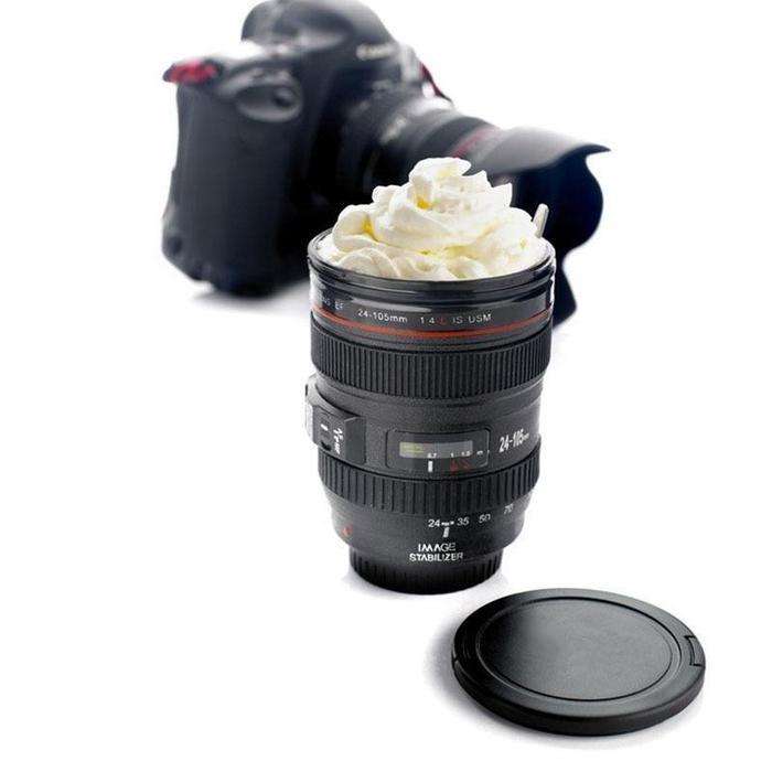 Camera Lens-Shaped Coffee Mug