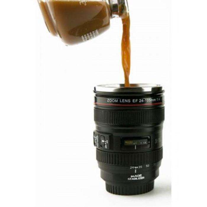 Camera Lens-Shaped Coffee Mug