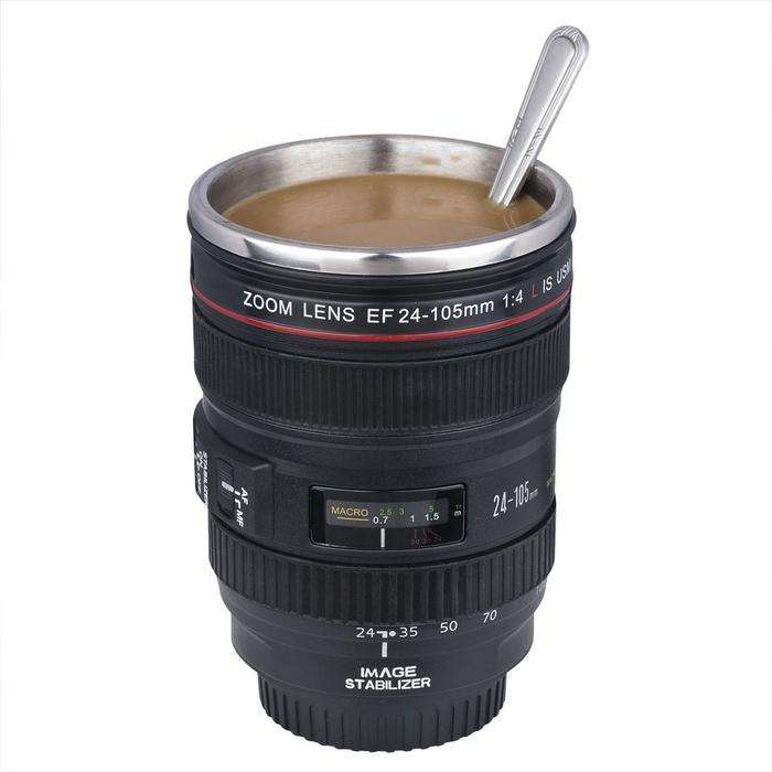 Camera Lens-Shaped Coffee Mug