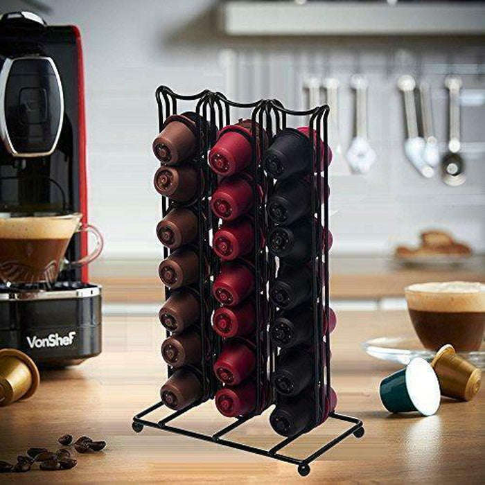 Coffee Capsule Holders - 3 Designs To Choose From - 42 Capsule Holder In Black Chrome Finish