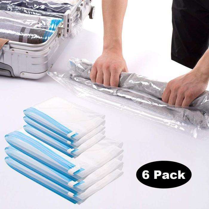 COMBO: 6x Zip Seal Vacuum Storage Bags