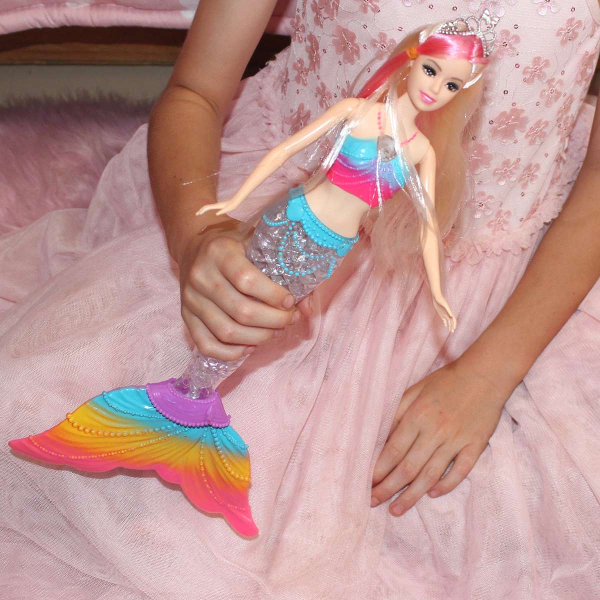 Beauty Rainbow Lights Mermaid Doll