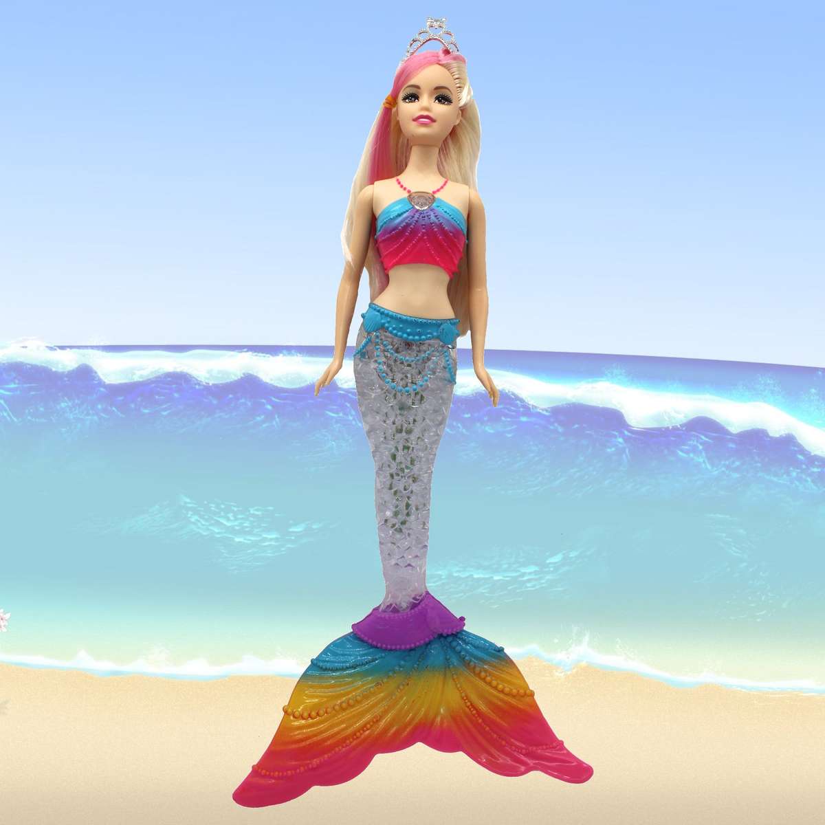 Beauty Rainbow Lights Mermaid Doll