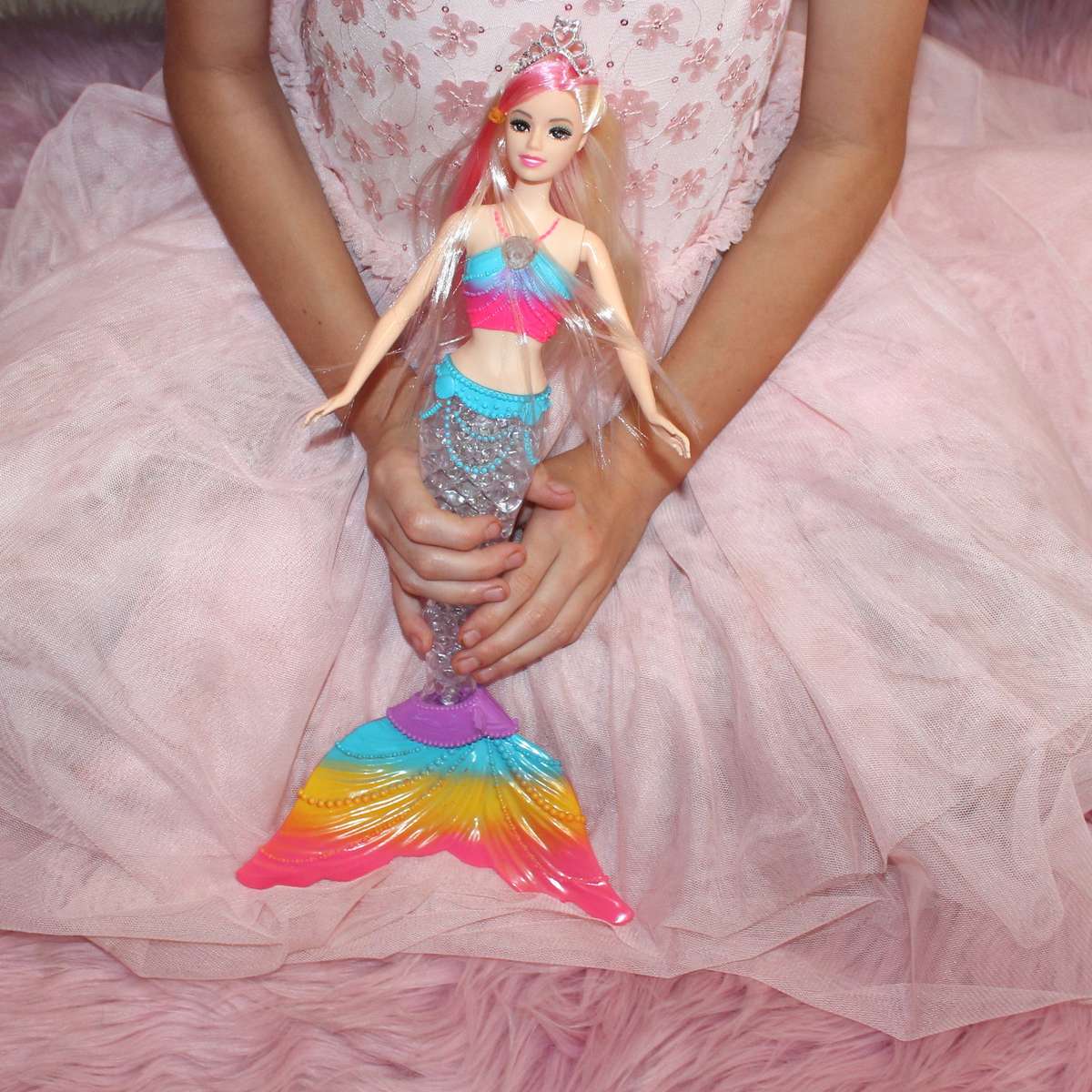 Beauty Rainbow Lights Mermaid Doll