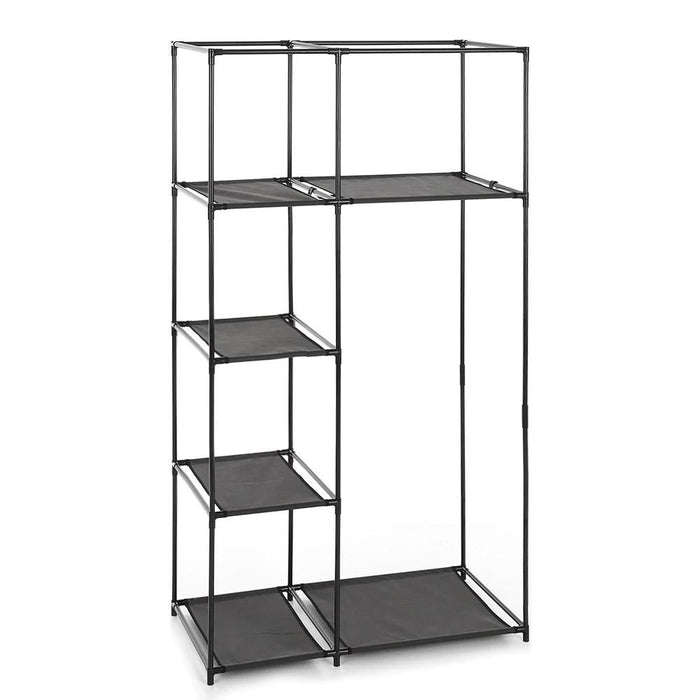 Double Canvas Wardrobe - Black