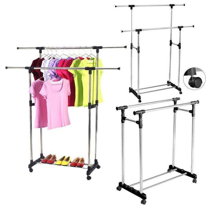 Double Pole - Telescopic Clothes Hanger