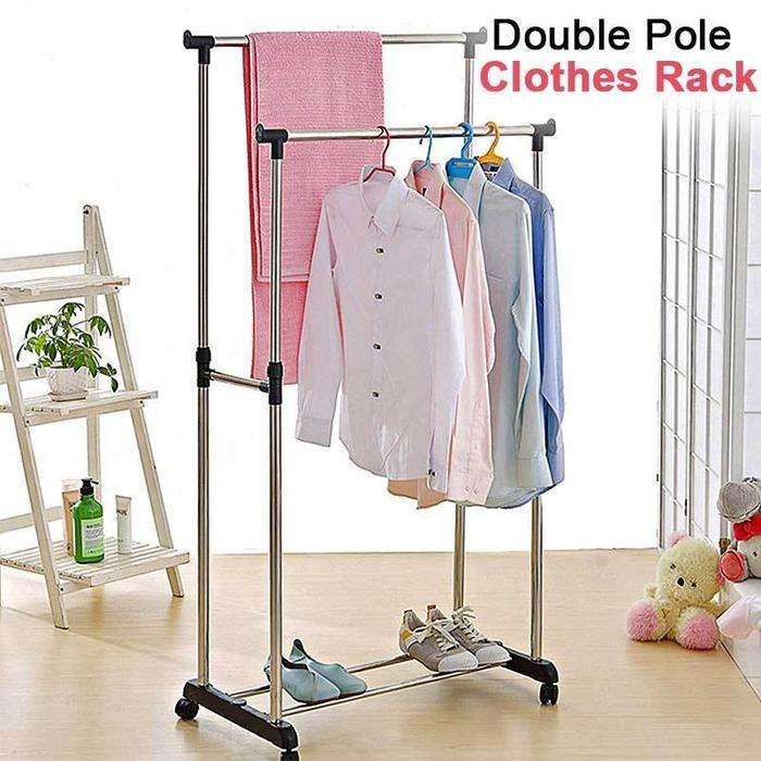 Double Pole - Telescopic Clothes Hanger