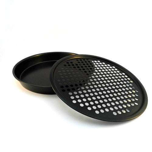 NON STICK PIZZA PAN SET-DEEP DISH CRISPY CRUST