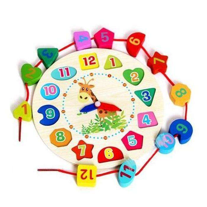 Kids Wooden Clock Toy