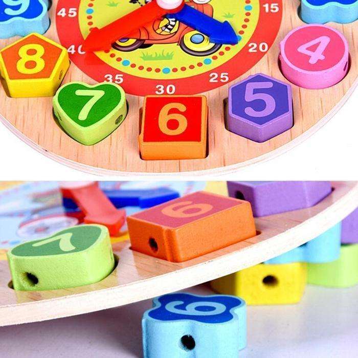 Kids Wooden Clock Toy