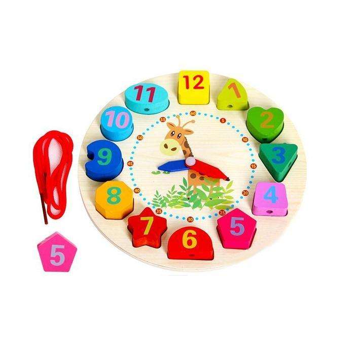 Kids Wooden Clock Toy