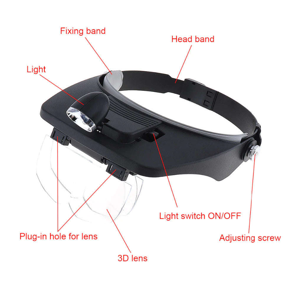 LED Magnifying Headband