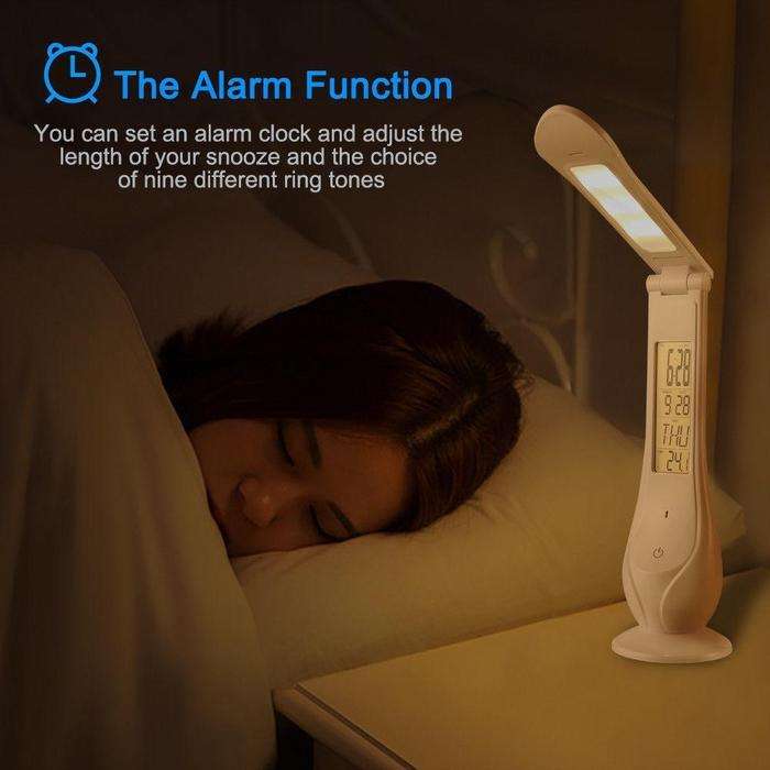 LED Desk Lamp With Calendar And Alarm