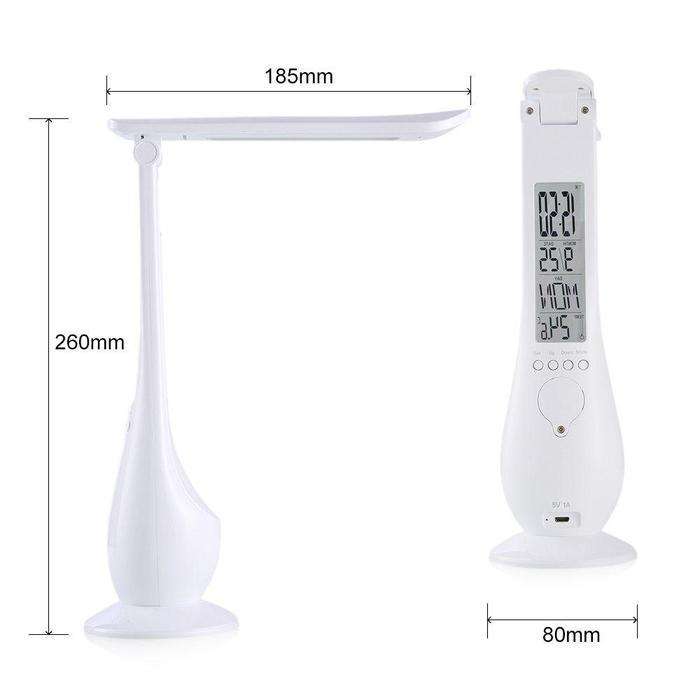 LED Desk Lamp With Calendar And Alarm