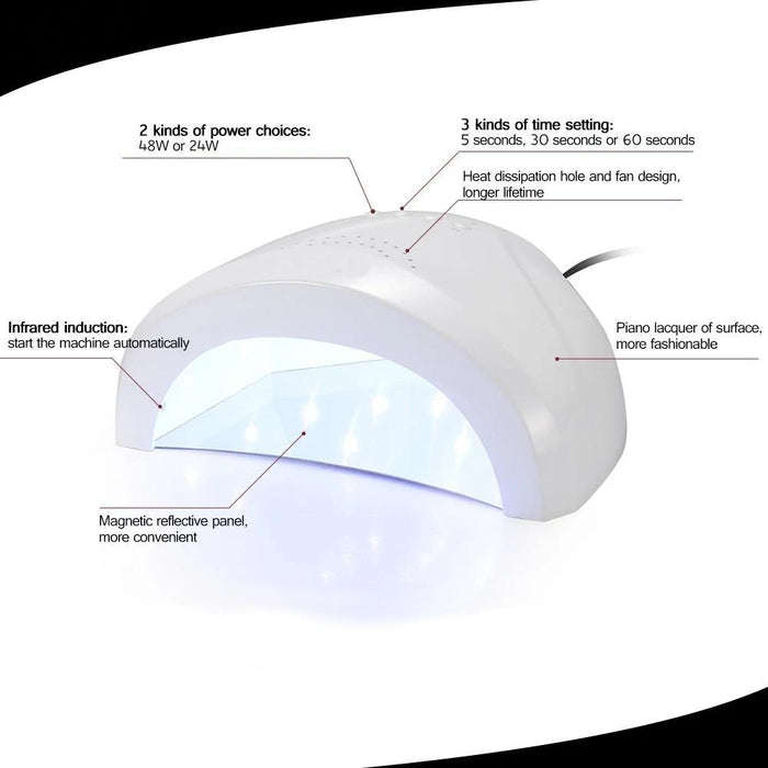 LED/UV Nail Curing Lamp 48W