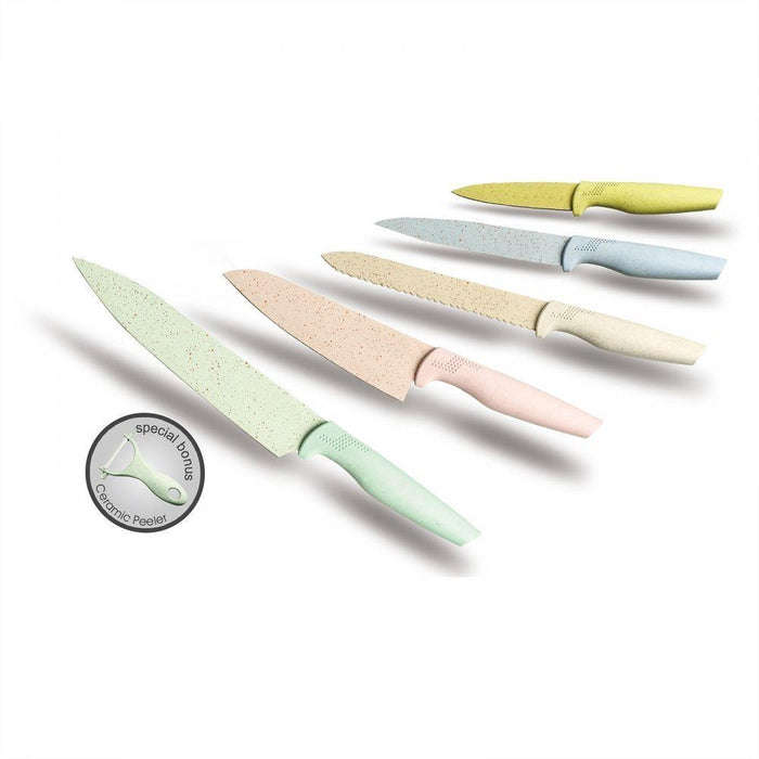 Marble Coated Pastel Knife Set