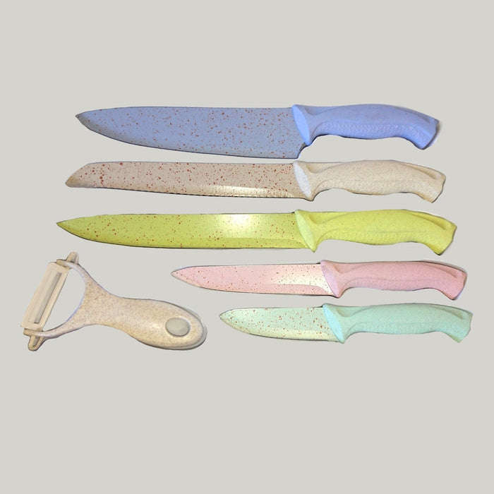 Marble Coated Pastel Knife Set