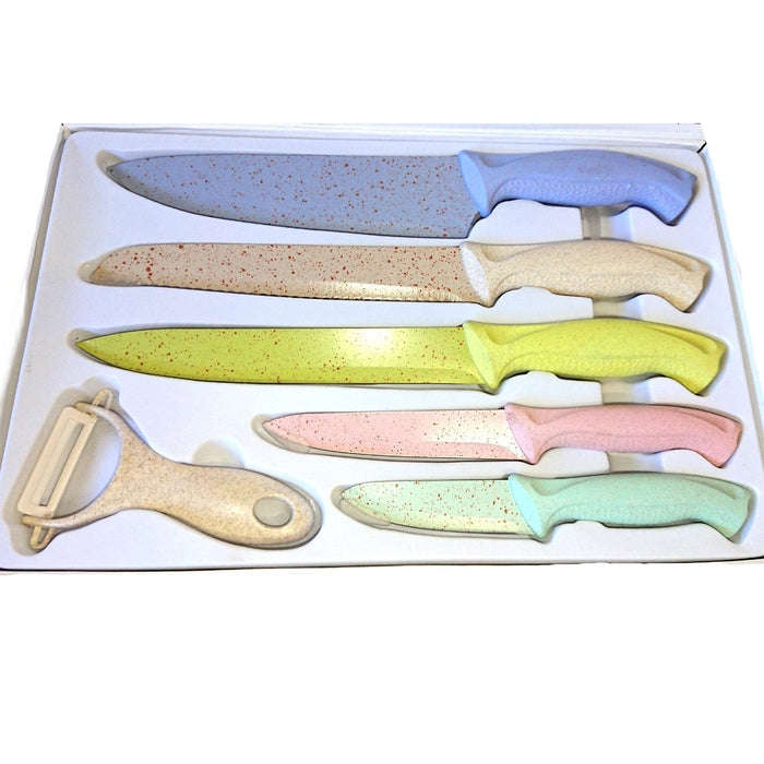 Marble Coated Pastel Knife Set