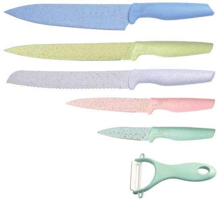 Marble Coated Pastel Knife Set
