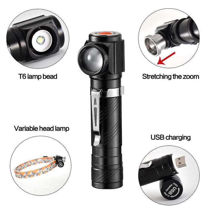 Mini Flashlight With Magnet And USB Charging