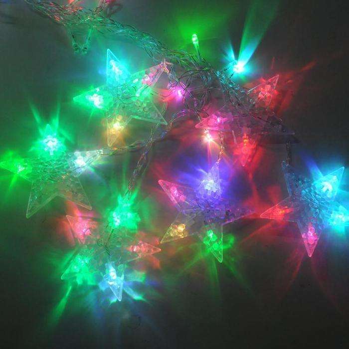 Multi Colored Hanging Stars String Light
