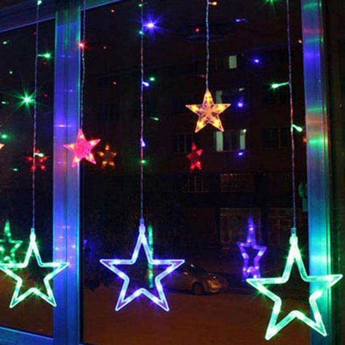 Multi Colored Hanging Stars String Light